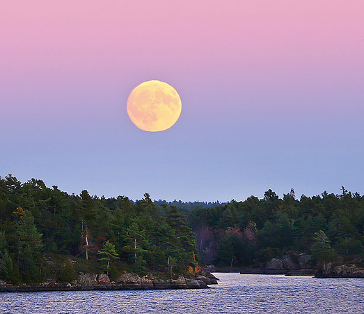 Full Moon Over the French River